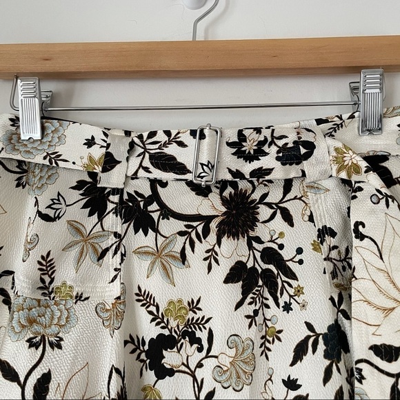 ALC Silk Blend Floral Skirt In Eggshell - Picture 8 of 11